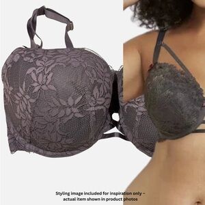 NEW Lane Bryant Cacique Women's Size 40F Seriously Sexy Boost Balconette Bra